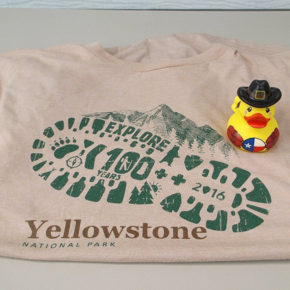 Yellowstone 2016 Centennial Tee (XL, Made in USA) + Texas Wubby Ducky NWT Bundle